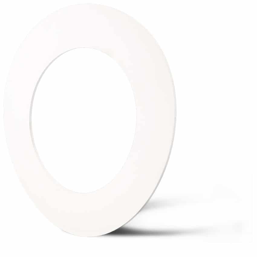 Deutsch: Abbildung zeigt eine DIN – Elastomerflachdichtung aus EPDM Hell. English: Picture displays a rubber flat seal out of EPDM bright, which follows the Standard DIN.