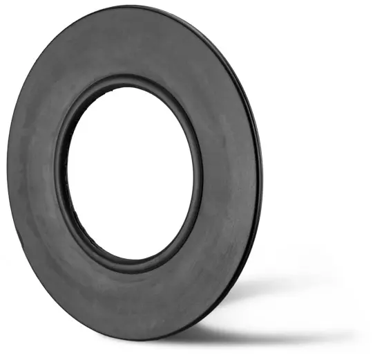 Deutsch: Abbildung zeigt eine DIN – Gummistahldichtung aus NBR. English: Picture displays a rubber steel seal, which follows the Standard DIN.