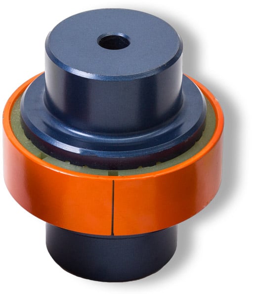 Deutsch: Abbildung zeigt eine Schnellkupplung mit Elastomerkern | English: Picture displays a clutch with an interchangeable nonconductive rubber core for fast maintenance