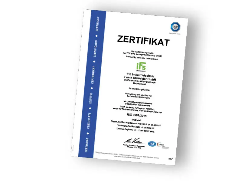 DIN-ISO-9001-Zertifikat