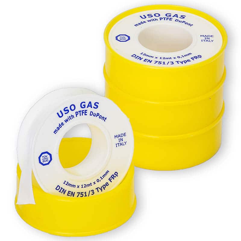 Deutsch: Abbildung zeigt hoch belastbares PTFE-Gewindeband English: Picture displays highly durable PTFE thread tape