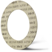 Deutsch: Abbildung zeigt eine DIN - Faserstoffflachdichtung aus Victor Reinz®AFM 39/2. English: Picture displays a flat seal out of Victor Reinz®AFM 39/2, which follows the Standard DIN.