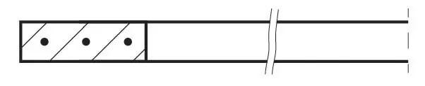 Deutsch: Abbildung zeigt Schnittansicht einer Weichstoff-Flachdichtung mit Einlage | English: Figure shows sectional view of a soft material flat gasket with reinforcement